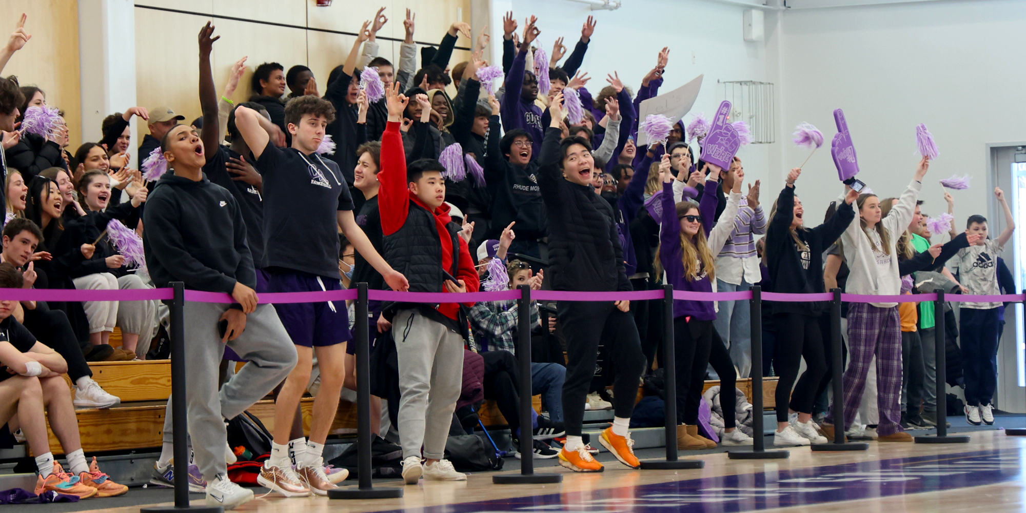 Students cheering Girls' Basketball