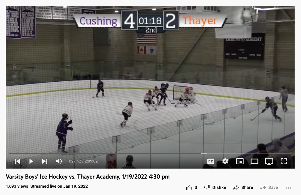 Cushing Hockey Livestream