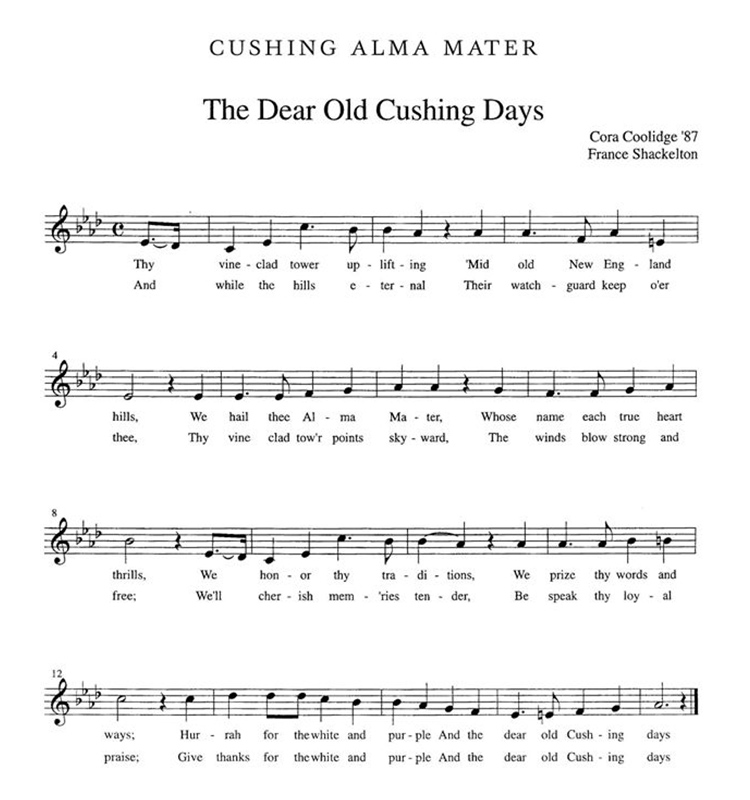Cushing Alma Mater - The Dear Old Cushing Days